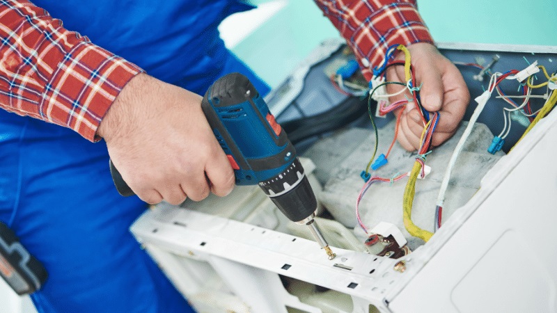 Nallıhan Dominox Dominox çamaşır makinesi kart tamiri – Su almama arızası orijinal parça ile giderildi. - Teknik servis örneği
